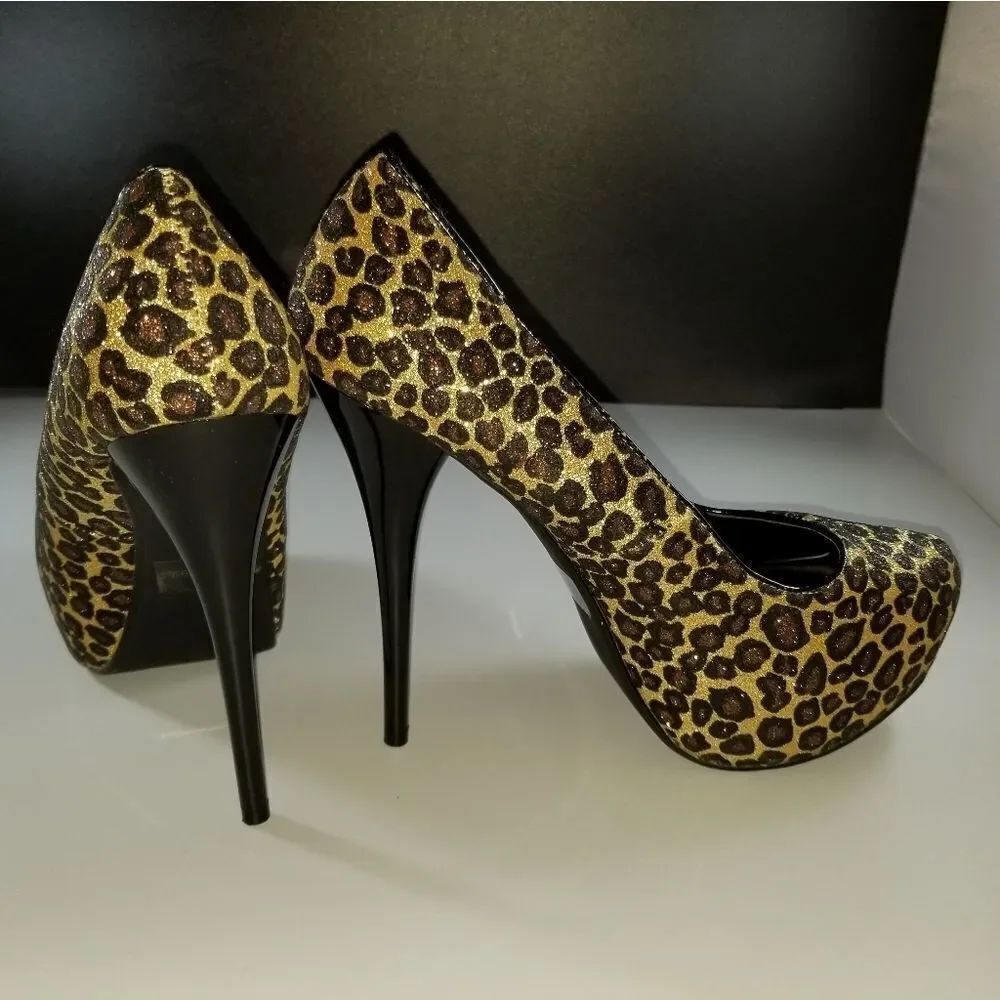 WOMEN"S ANIMAL PRINT STILETTOS PUMP SHOES - Picture 6 of 15